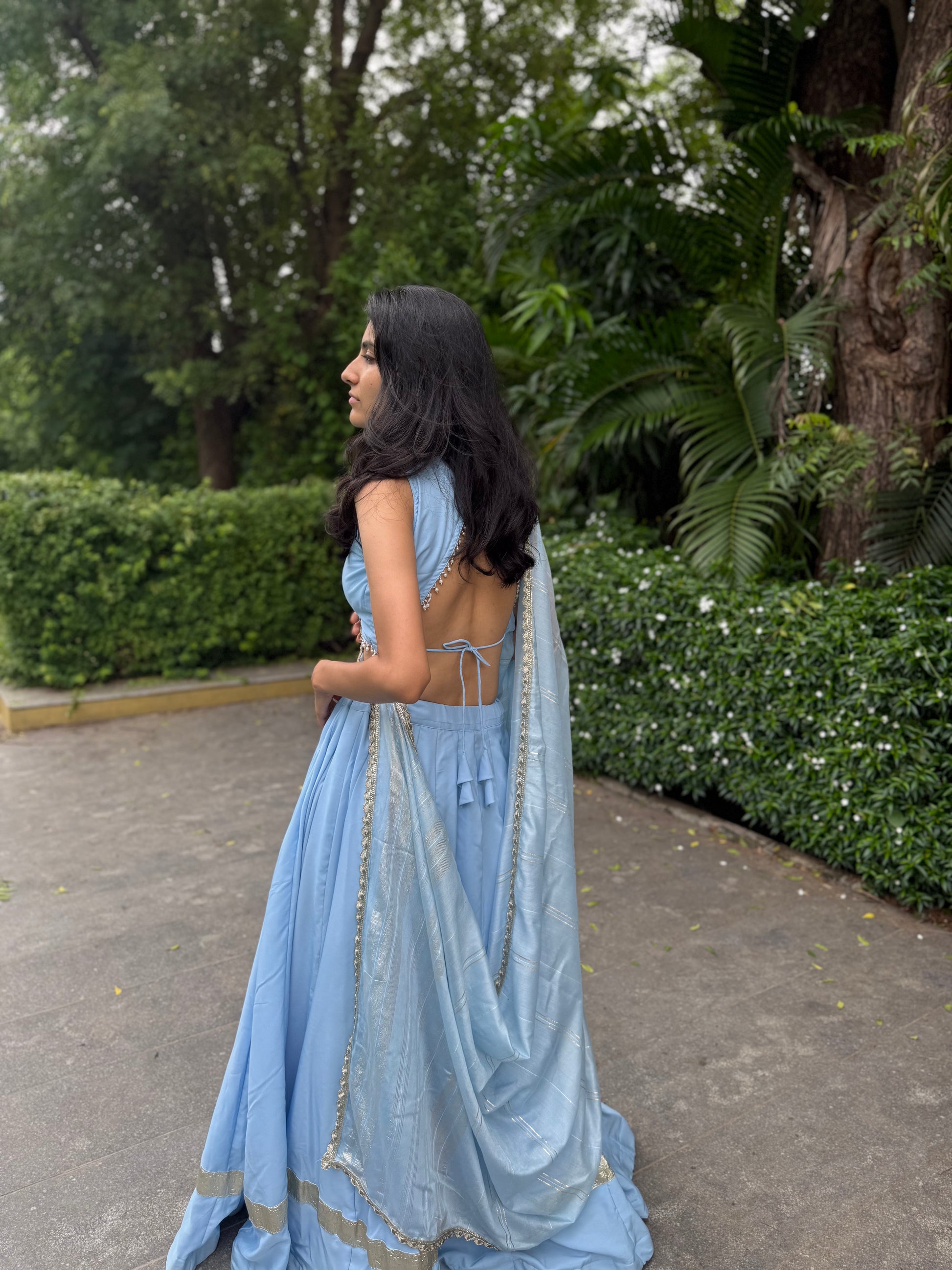 SOLEIA — Sunlit Joy Shade: Sky Blue Serenity Choli Set