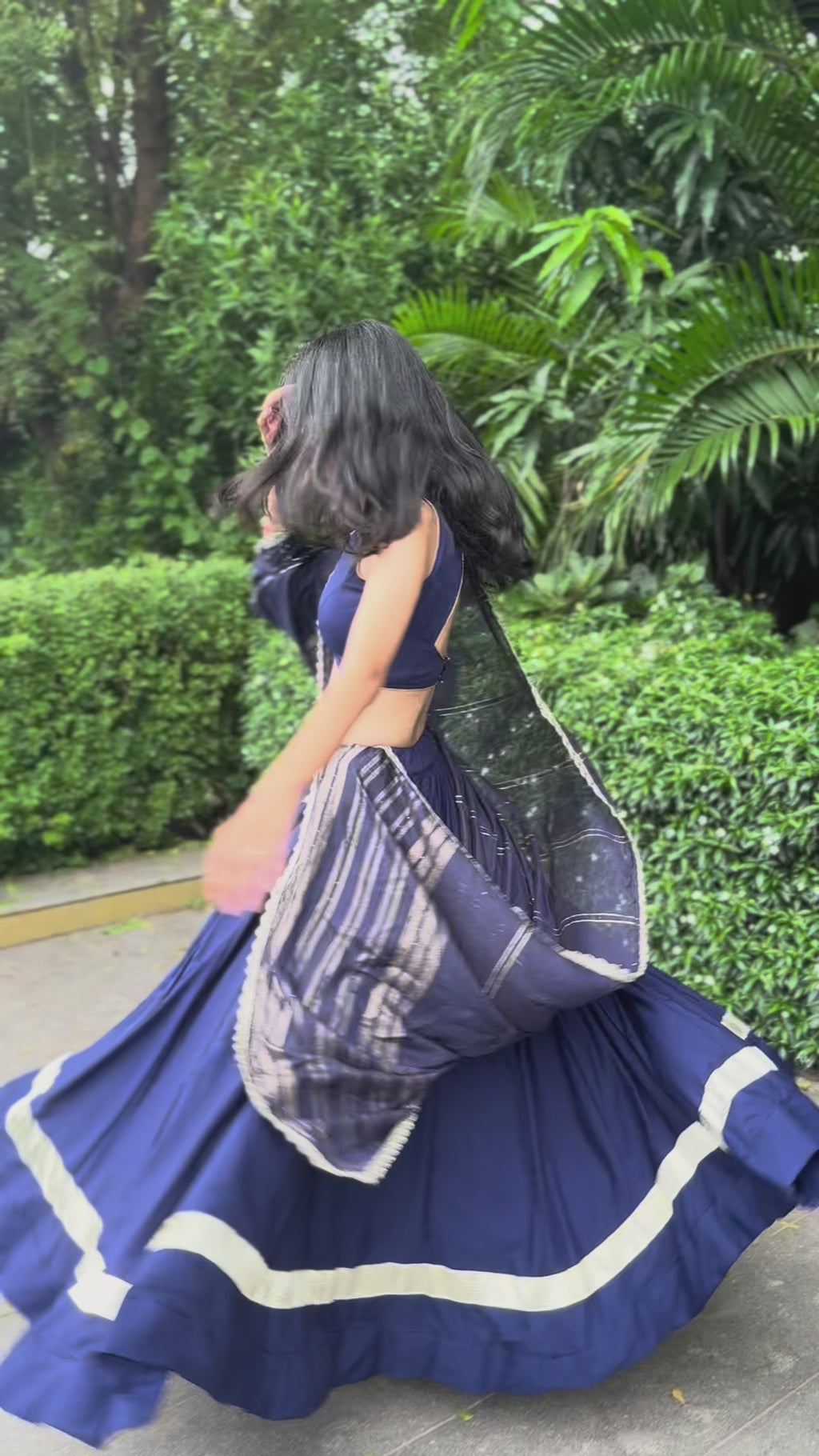 ÉCLYA  Shade: Navy Dusk Choli Set